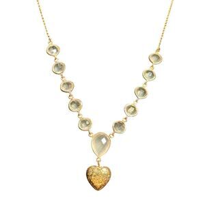 Elegant Sterling Silver rose Gold plated Heart design 18 inch Necklace